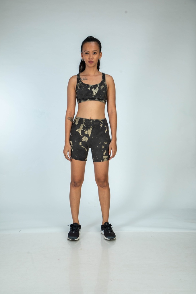 SPORTS SHORTS, IRON, SHIBORI SPRAY CRUSHING, COTTON