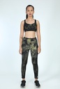 SPORTS BRA, GREEN-KHAKI, SHIBORI CRUSHING, COTTON