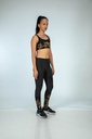 YOGA LEGGINGS, BROWN-BLACK, HALF CRUSHING, COTTON