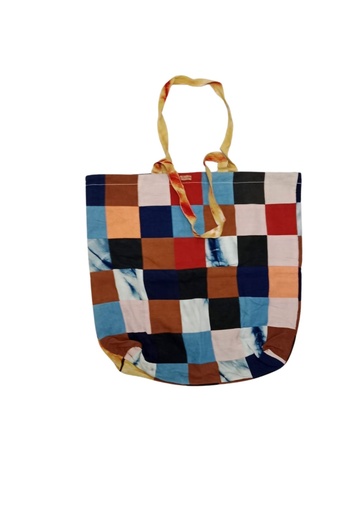 [BAG-PW-MIX-SHIBORI-PCH-COT/0S] PW BAG, MIX-SHIBORI, PATCHWORK, COTTON