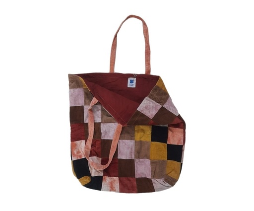 [BAG-PW-MIX-PCH_MSQ-COR/0S] PW BAG, MIX, PATCHWORK MEDIUM SQUARES, CORDUROY