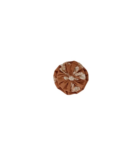 [HAC-FLW_2-BR] FLOWER HAIRCLIP, BROWN, DOUBLE