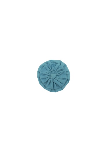 [HAC-FLW_2-BL] FLOWER HAIRCLIP, DOUBLE, BLUE