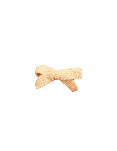 [HAC-CRO-TIE-WH] CROCHET HAIRCLIP, TIE, WHITE