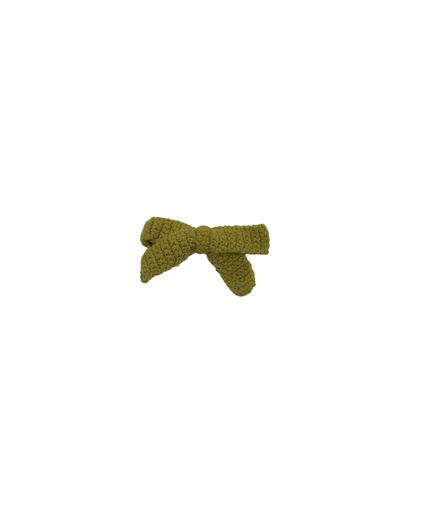 [HAC-CRO-TIE-YE] CROCHET HAIRCLIP, TIE, YELLOW