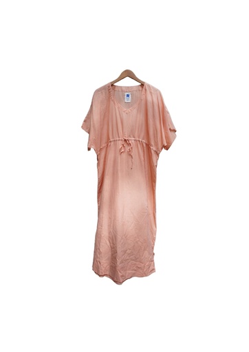 [KAF-MAX-PK-NON-COT/0S] MAXI STRING KAFTAN, PINK, COTTON