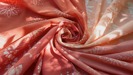 [BED-DOU-PK_92A-BTK-COT] DOUBLE BEDSHEET, PINK, BATIK, COTTON