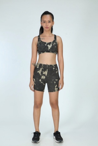 SPORTS SHORTS, IRON, SHIBORI SPRAY CRUSHING, COTTON